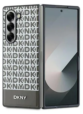 Produktbild von DKNY Samsung Galaxy Z Fold6 Hülle Repeat Pattern Bottom Stripe Design Braun