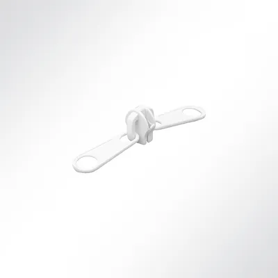Produktbild von Lysel® Doppelschieber CT08 Zinkdruckguss weiß für Spiralreißverschluss Zipper (100 Stück)