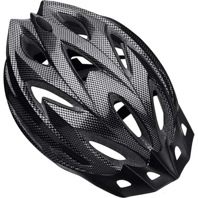 Produktbild von Fahrradhelm mit Visier Abnehmbar für Erwachsene Unisex 57-62cm Schwarz Kohlefaser