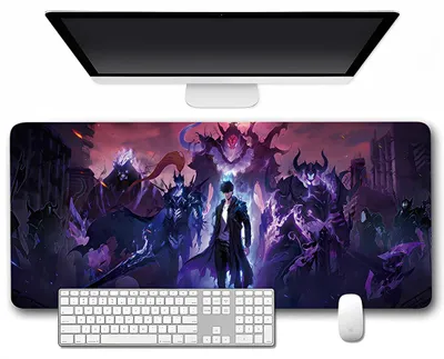 Image de Sous-main pour bureau, tapis de souris gaming - 900 x 400 x 3 mm - Résistant à l'eau, base en caoutchouc antidérapante, surface lisse en microfibre