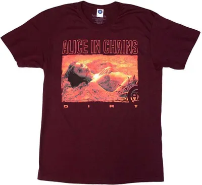 Image de Alice In Chains - "Dirt" T-Shirt für Herren/Damen Uni RO12051 (XL) (Bordeauxrot/Orange)