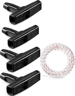 Produktbild von Starterseil Rasenmäher 10m x 35mm Seilzug Rasenmäher Kettensäge Ersatzteile für Rasenmäher Wäschespinne Reißseil mit 4 Griffen Recoil Starterseil
