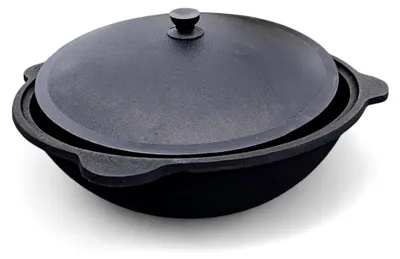 Produktbild von Utschak Timur Ø45 cm Edelstahl Kazan 16L Gaskocher und Abdeckhaube