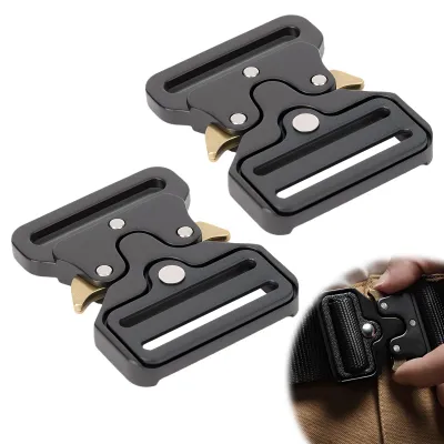 Gürtelschnallen-Set 2 Stück, 40 mm, schwarz, Metall, robust