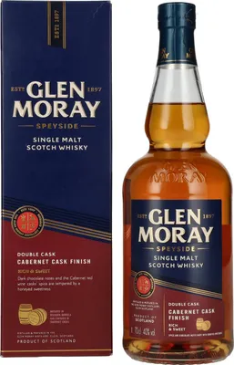 Produktbild von Glen Moray Cabernet Finish + Box 700ml 40% Vol.