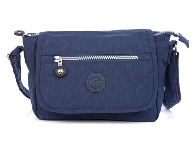 Produktbild von Bag Street kompakte Damenhandtasche Crinkle-Nylon verstellbarer Riemen für Alltag und Reisen Dunkelblau