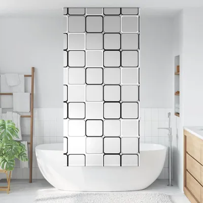 Image de vidaXL Store de douche 100x240 cm Largeur du tissu 96 cm