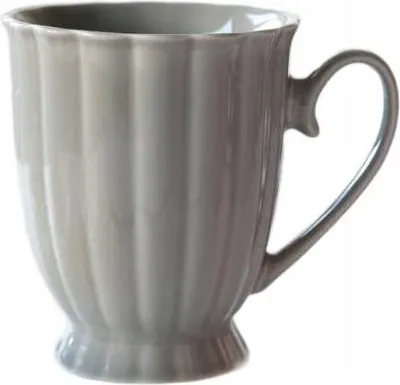 Obrázek produktu pro Ceramic mug 310 ml grey for drinks Curly