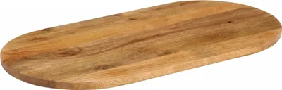 Immagine prodotto di Piano Tavolo 120x60x3,8 cm Ovale in Legno Massello di Mango