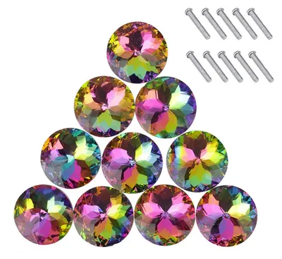 Imagen del producto de Juego de 10 pomos de cristal