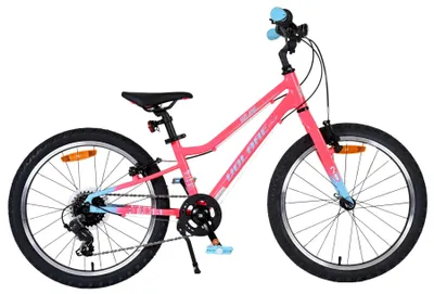 Productafbeelding van Volare Milano Kinderfiets - Meisjes- 20 inch - Roze - 6 versnellingen - Met gratis kabelslot