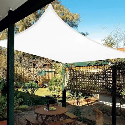 Produktbild von Rechteckige Markise 2x3m, wasserdicht, 95% UV-Schutz, wasserdichter Sonnenschutz aus Polyester für Gartenbalkone und Terrassen