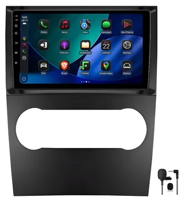 Obrázok produktu pre Android autorádio 9 palcov 128 GB pre Mercedes-Benz W245 W169 2004–2015 CarPlay Android Auto Navi Bluetooth DAB+ zadná kamera