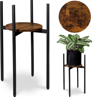Image de Loft Porte-fleurs Torre Rustic 60 cm Noir