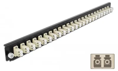 Immagine prodotto di DELOCK 19 LWL Spleißbox Frontblende 24 Port LC Duplex beige