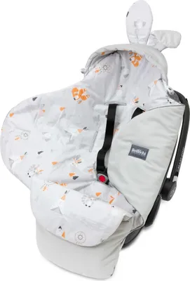 Immagine prodotto di Bellochi Copertina Universale per Seggiolino e Autoitz ala Bambino Prendi in cotone e adatto per Maxi -cosi, Romans, Cybex, per esempio - Apanatschi Grigio