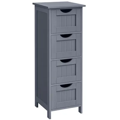 Obrázek produktu pro VASAGLE koupelnová skříňka, koupelnová skříňka, boční skříňka se 4 zásuvkami, 30 x 30 x 82 cm, pro koupelnu, obývací pokoj, jídelnu, kuchyň, moderní