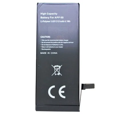 Produktbild von 2121mAh satte Kapazität Hochleistungsakku mit passend für den Apple iPhone 6S Akku 616-00033, 616-00036, max. 8,1Wh