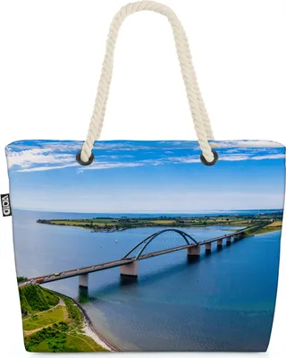 Produktbild von VOID Fehmarn Strandtasche Shopper 58x38x16cm 23L XXL Einkaufstasche Tasche Reisetasche Beach Bag