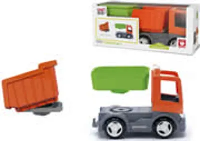 Produktbild von Multigo LKW-Set 2in1 Muldenkipper Pritsche Baustellen Fahrzeug Lastwagen +2J