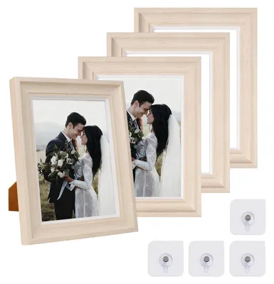 Fotorahmen aus Acrylglas 20,2x25,2 cm, 4 Stück, weiß