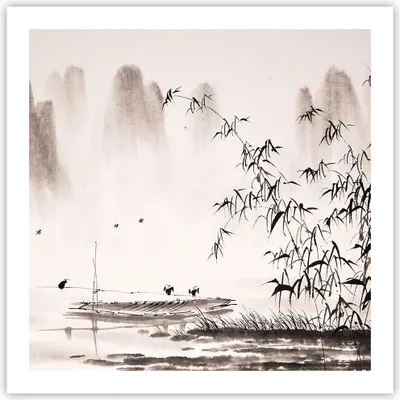Produktbild von Poster - Poster ohne Rahmen - Bambus schwarz China - 60x60 cm - Wand Bild - Wanddeko - Wandbilder - Kunstposter - Wandposter - Bilder - Kunstdruck - Wanddekoration - Wandbild - P2XAC60x60-3116