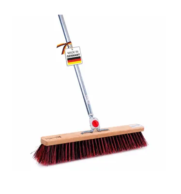 Produktbild von Profi Besen Arenga-Besen 80cm Breit mit 4-Loch Wechselsystem und Aluminiumstiel Stiel 145cm Lang Kunststoff Borsten Mix Straßenbesen für draussen