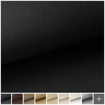 Produktbild von novely® FLEN UV+ - Wasserfestes Outdoor Kunstleder - Schwer Entzündbarer Möbelstoff - Pflegeleichte Meterware 1 lfm - Farbe: 03 Schwarz