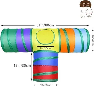 Produktbild von Famanu Haustiertunnel für Katzen, Hunde und Kaninchen - 28,5 x 27,3 x 2,6 cm