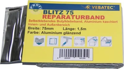 Produktbild von Vebatec BLITZ BUTYL REPARATURBAND Alu-glänzend 75mmx1,5m