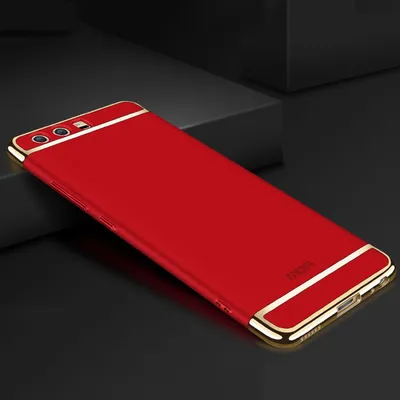 Zdjęcie produktu dla Pokrowiec na telefon komórkowy Etui ochronne na Huawei P20 Bumper 3 in 1 Cover Chrome Case Red