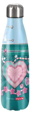 Imagen del producto de Step by Step botella de agua Insulated Stainless Steel Drinking Bottle Glitter Heart Hazle multicolor