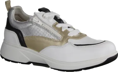Produktbild von Xsensible Grenoble White Combi Damen Sneaker mit Dämpfung NEU - Damenschuhe Bequeme Schnürschuhe, Weiß, leder (stretchleder)