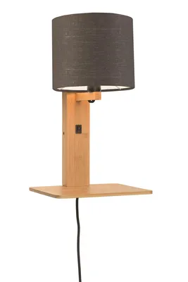 Produktbild von GOOD&MOJO Wandlampe Andes Naturel 18x15 Dunkelgrau