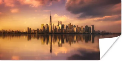 Produktbild von MuchoWow® Poster Skyline von Manhattan 40x20 cm - Poster für die Wand - Poster Schlafzimmer