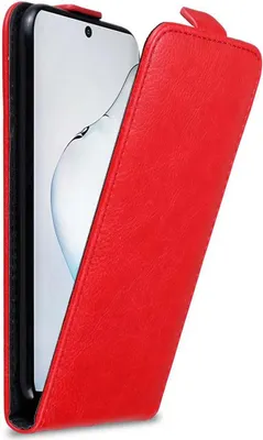 Produktbild von Cadorabo Hülle für Samsung Galaxy NOTE 10 Schutz Hülle in Rot Flip Etui Handyhülle Case Cover