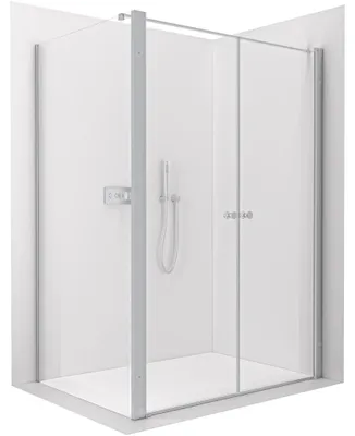 Immagine prodotto di Cabina doccia Antelo L - L/P - vetro da 6 mm - cromato, vetro trasparente - 88x70 cm - angolare
