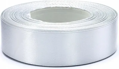Image de Élégant ruban satiné argenté 25 mm x 32 m en rouleau