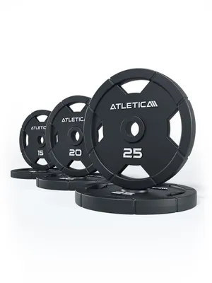 Produktbild von ATLETICA 4H Iron Plates Set | 120kg | Hantelscheiben aus Gusseisen | 2x 15kg ∣ 2x 20kg ∣ 2x 25kg | Ø 50mm
