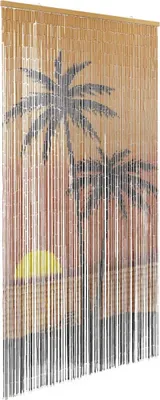 Produktbild von Insekten-Türvorhang Palmendruck 100x200 cm Bambus