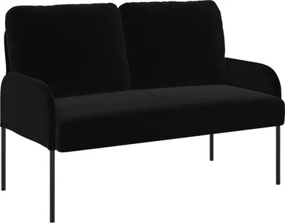 Zdjęcie produktu dla vidaXL Sofy z poduszkami 110 cm Czarne Sklejka