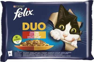Obrázek produktu pro Felix Fantastické masové duo pro kočky 4 x 85 g