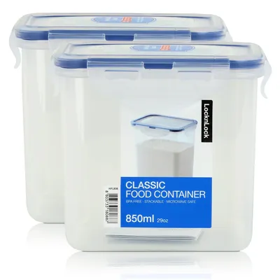 Produktbild von LocknLock Classic HPL808 Frischhaltedose 850ml - Luft & Wasserdicht (2er Pack)