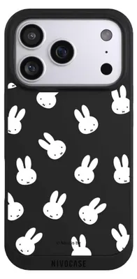 Produktbild von NIVOCASE Handyhülle für Apple iPhone 17 Pro  Hülle NIVOpure Case Schwarz Muster transparent Miffy