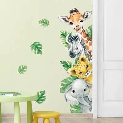 Produktbild von Dschungeltier-Wandsticker für Babyzimmer
