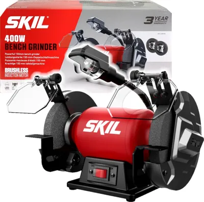Produktbild von SKIL 1355AA Doppelschleifmaschine 400W,150mm Schleifscheiben,Funkenschutzgläser