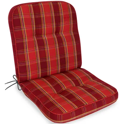 Produktbild von Herlag Niedriglehner-Auflage Tilly 100x50x7cm Rot-Kariert Fleckschutz extra weich
