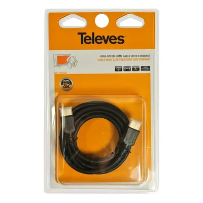 Produktbild von Televes 494502, 3 m, HDMI Typ A (Standard), HDMI Typ A (Standard), 18 Gbit/s, Schwarz