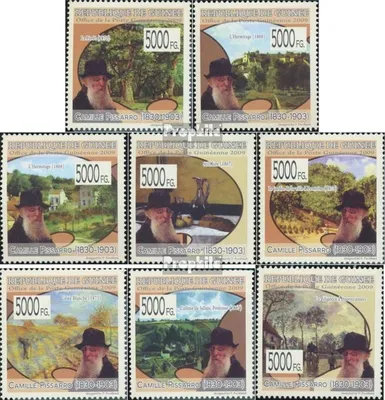 Produktbild von Briefmarken Guinea 2009 Mi 6847-6854 (kompl. Ausgabe) postfrisch Gemälde von Camille Pisasaro (1830-1903)