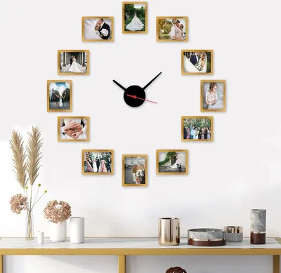 Produktbild von Opviq, ACS03, Dekorative Wanduhr, Mehrfarbig, 100 % MDF, 50 x 50 cm